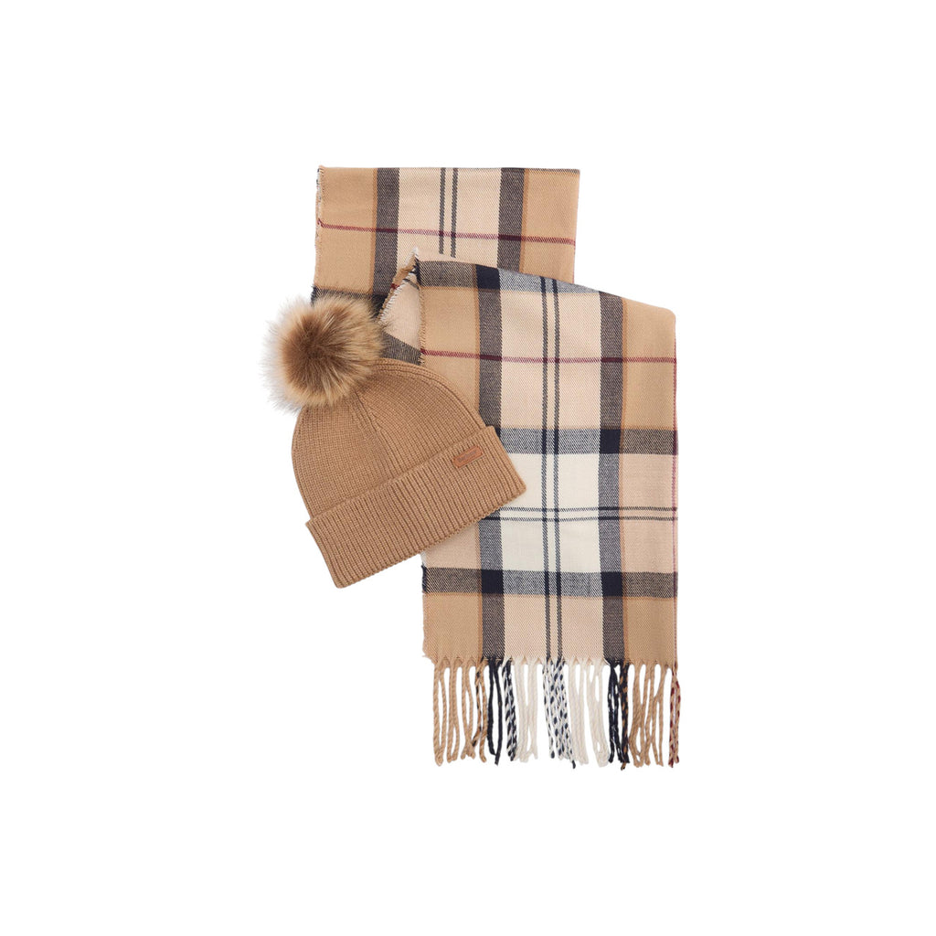 Barbour — Coffret Dover bonnet & écharpe Hailes femme