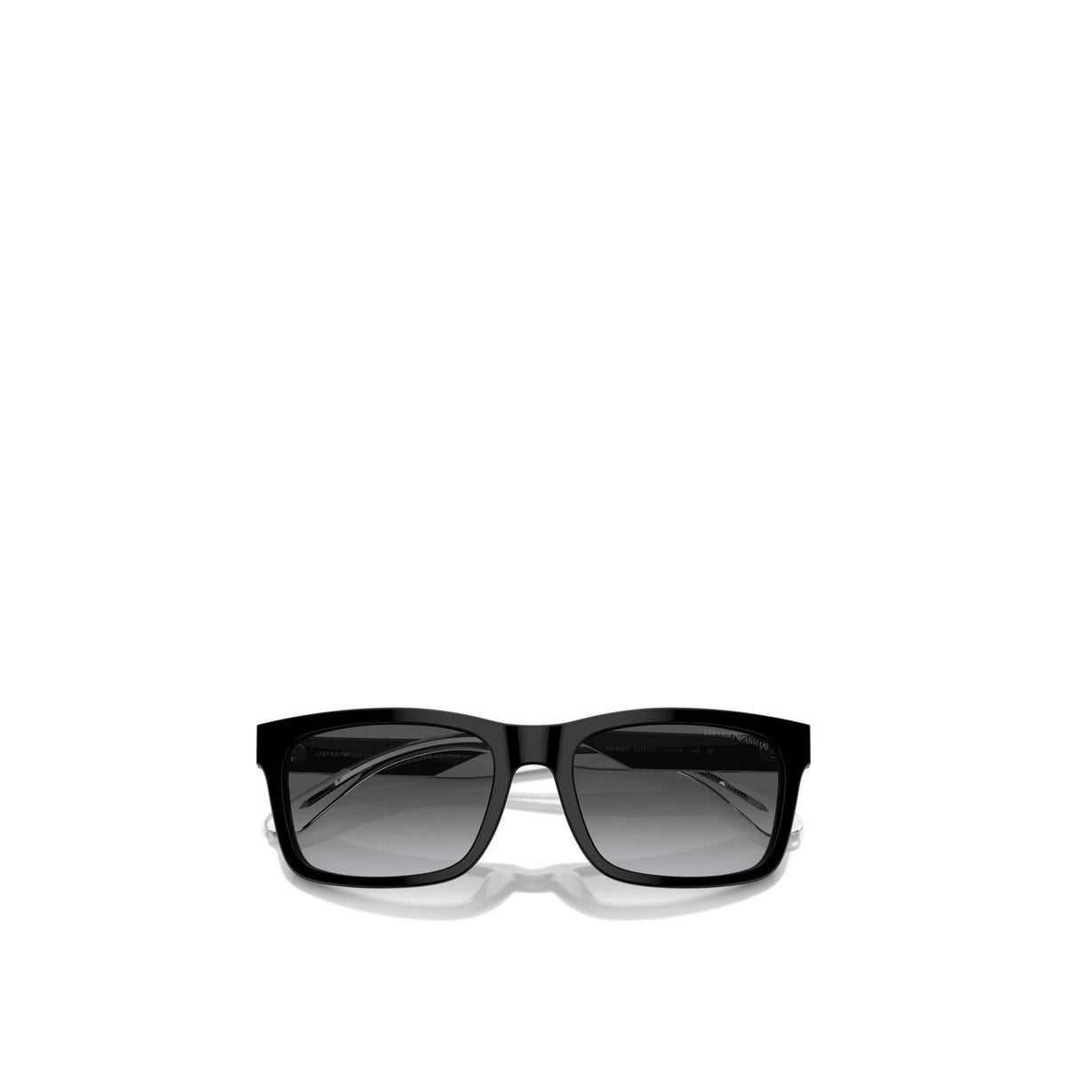 Emporio Armani — Rechthoekige zonnebril voor heren van zwart acetaat 57 mm — afbeelding 3
