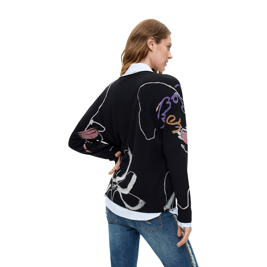 Desigual — Pull Femnaif noir femme — vue 4