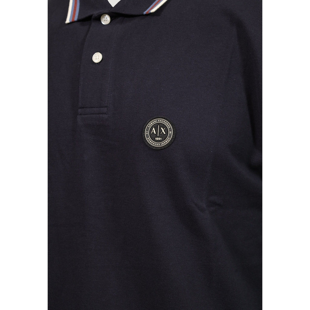 Armani Exchange — Men's long-sleeved polo shirt XM003427 blue — view 5