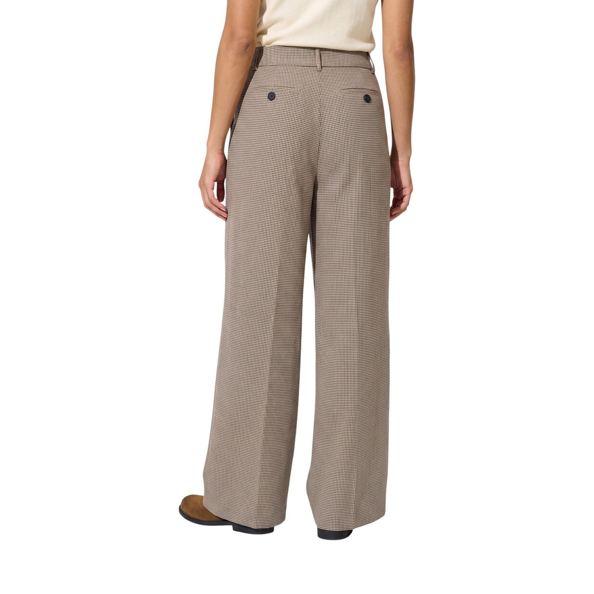 Only — Pantalon à carreaux ONLMIRIA marron femme — vue 4