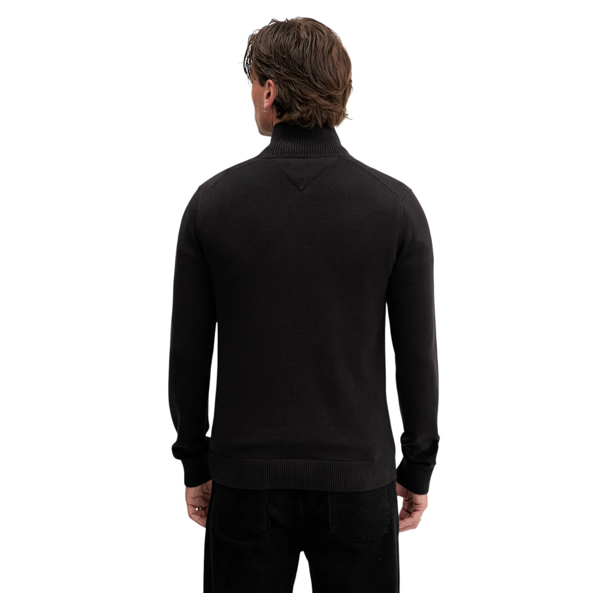 Tommy Jeans — Schwarzer Herrenpullover — Ansicht 3