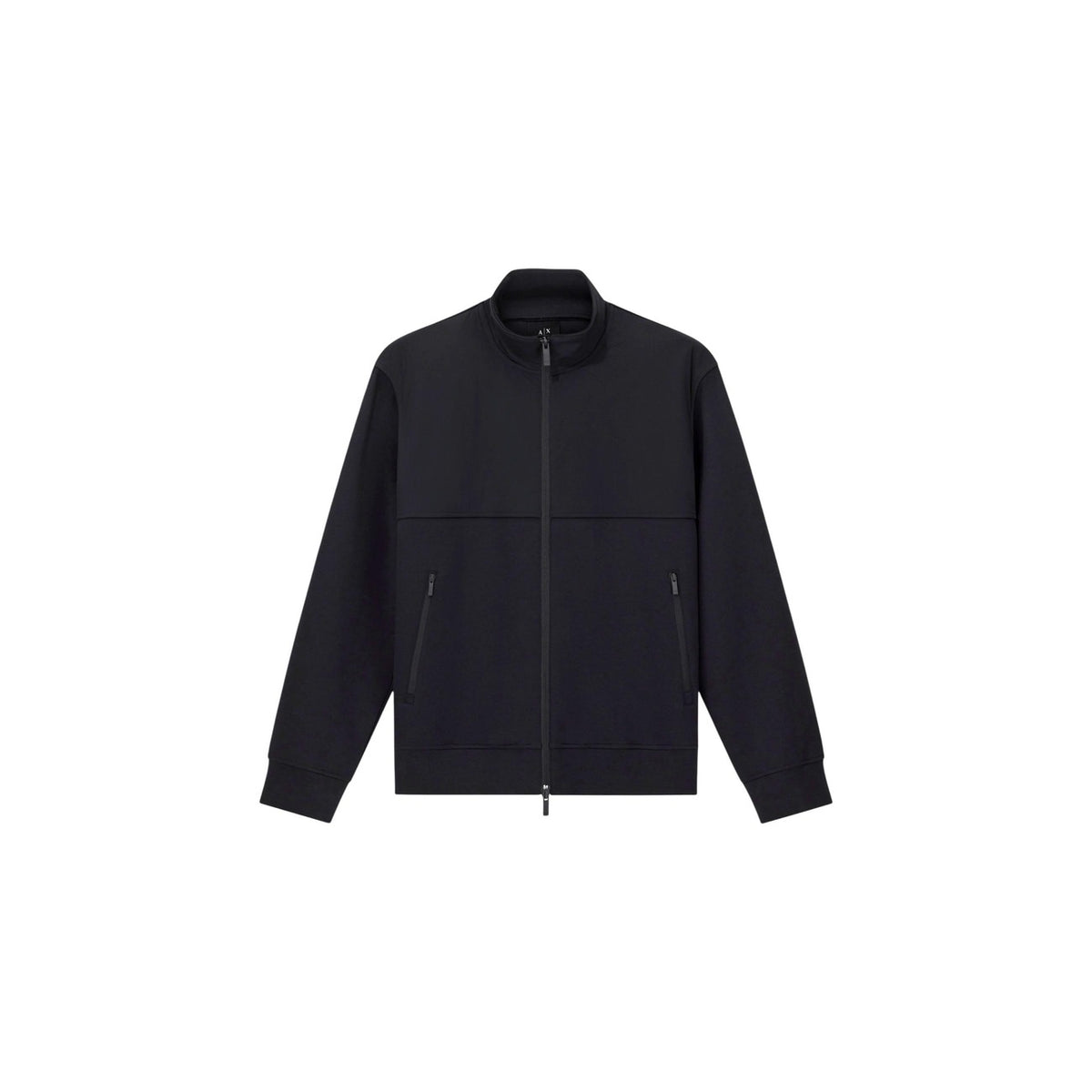 Armani Exchange — Zwarte stretch katoenen sweater voor heren — afbeelding 2