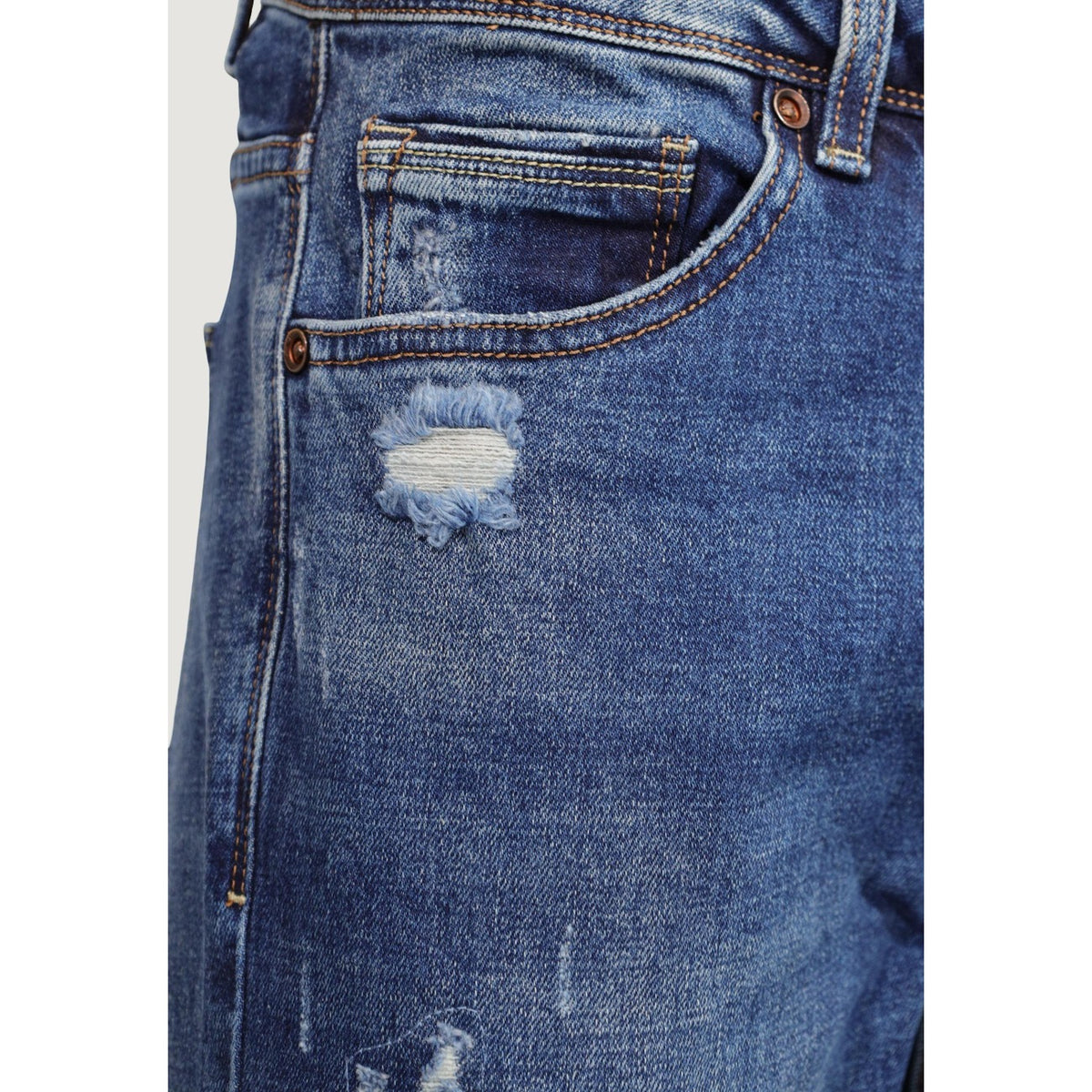 Gianni Lupo — Men's Blue Regular Slim Fit Bruce Jeans — view 4