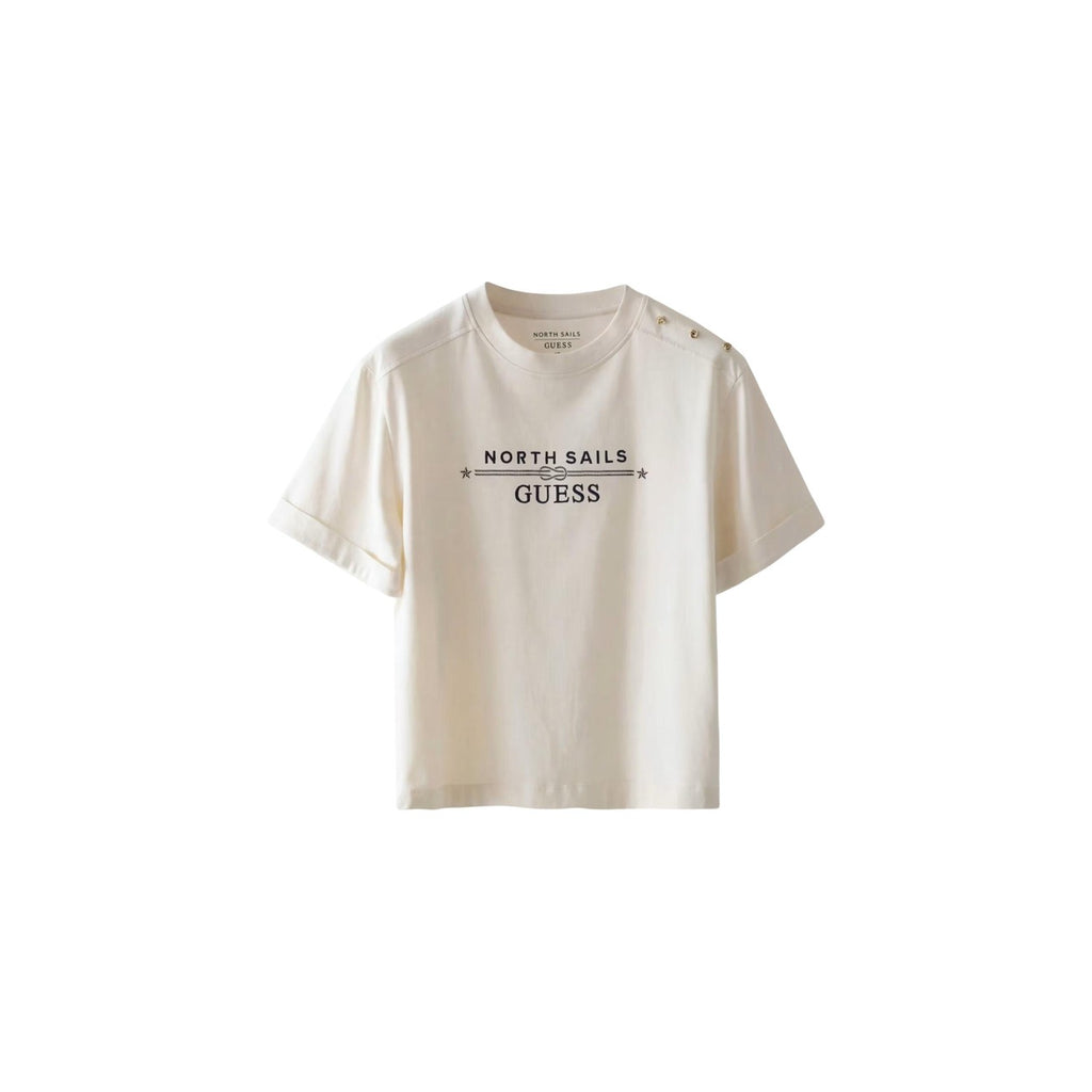 Guess — T-shirt Guessxns Logo Tee femme - coloris blanc — vue 2