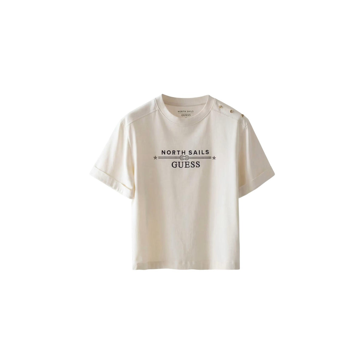 Guess — T-shirt Guessxns Logo Tee femme - coloris blanc — vue 2