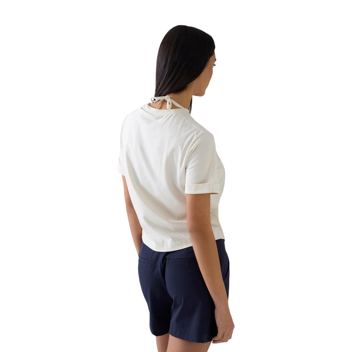 Guess — T-shirt Guessxns Logo Tee femme - coloris blanc — vue 4