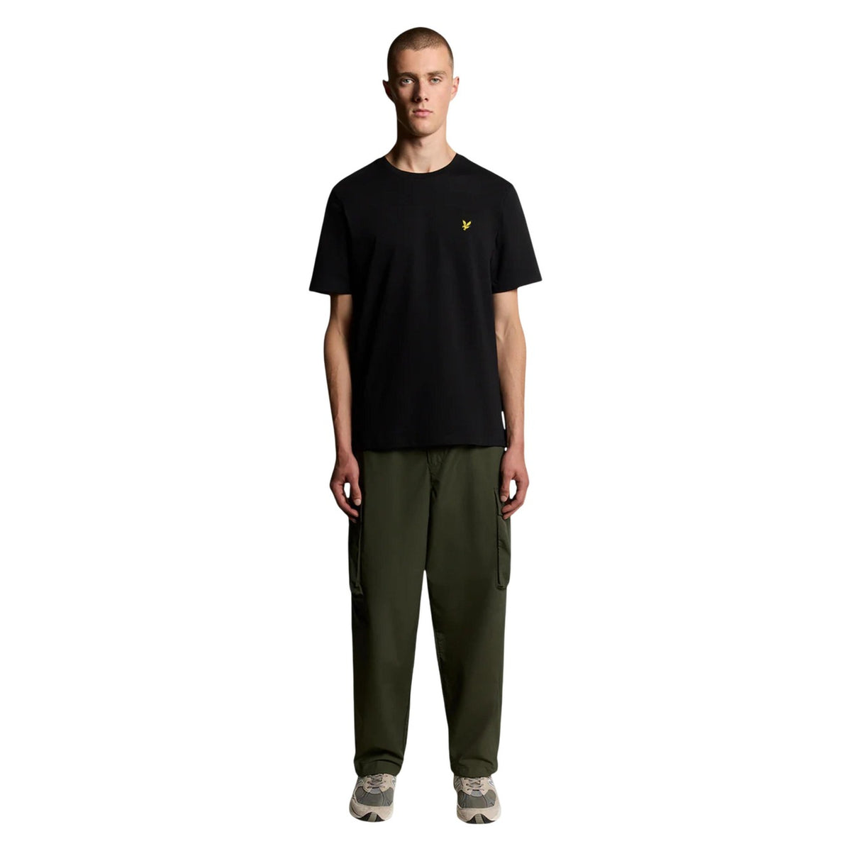 Lyle & Scott — T-shirt noir en coton homme — vue 5