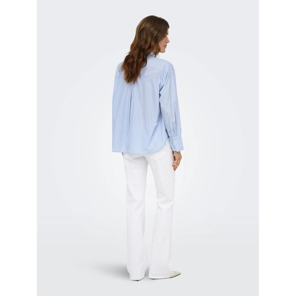 Only — Hemd Art.-Nr. 15386059 blau hell für Damen — Ansicht 4