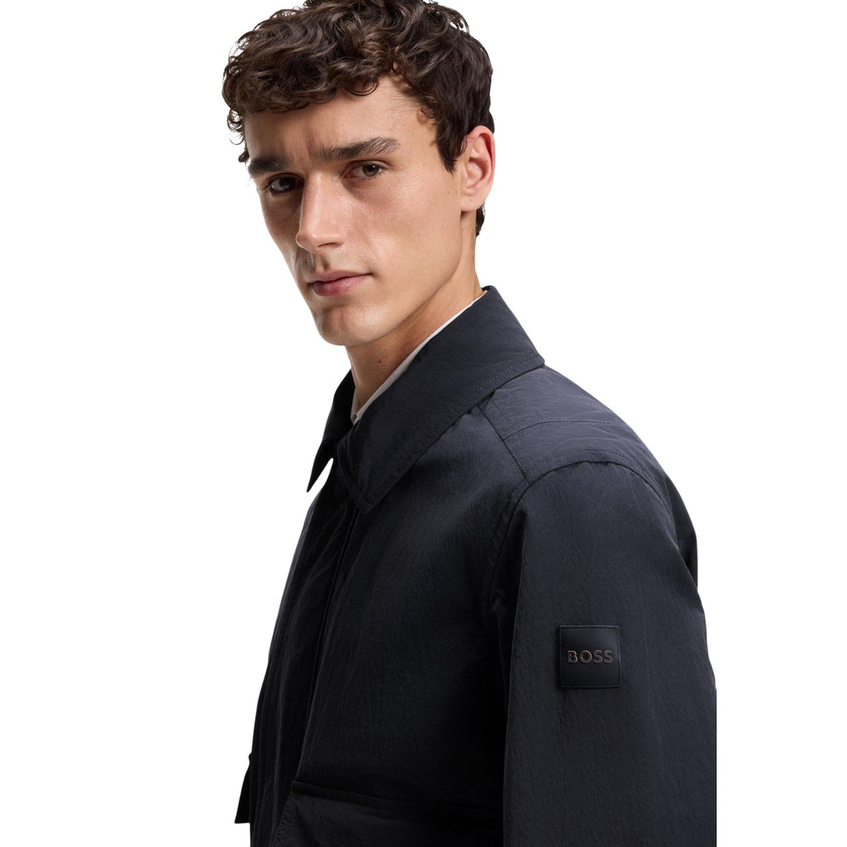 BOSS — Veste déperlante Ocruise bleue homme — vue 4