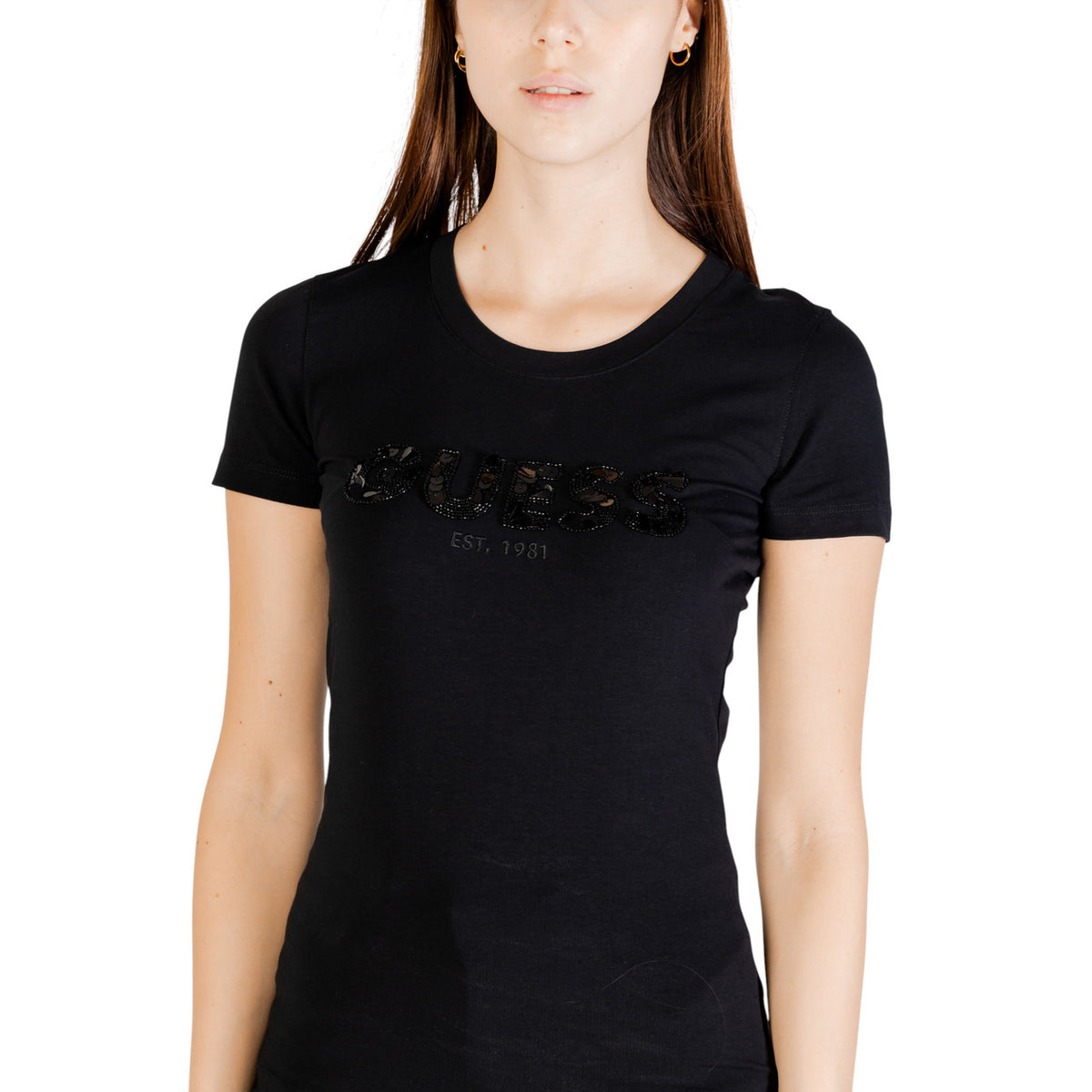 Guess — T-shirt Logo Segquins femme — vue 5