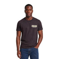 Armani Exchange — Bedrucktes Baumwoll-T-Shirt für Herren in Braun