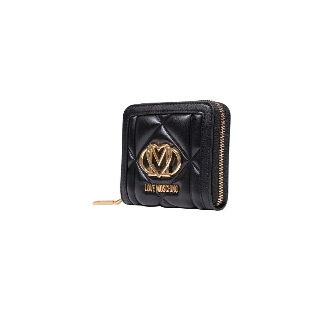 Love Moschino — Portefeuille noir 13 × 9 × 3 cm femme — vue 3