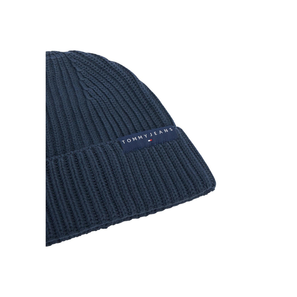Tommy Jeans — Men’s Linear Logo Beanie — view 2 — Blue