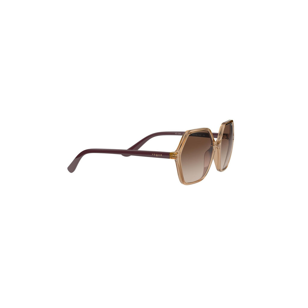 Vogue Eyewear — Women's beige rectangular acetate sunglasses — view 3