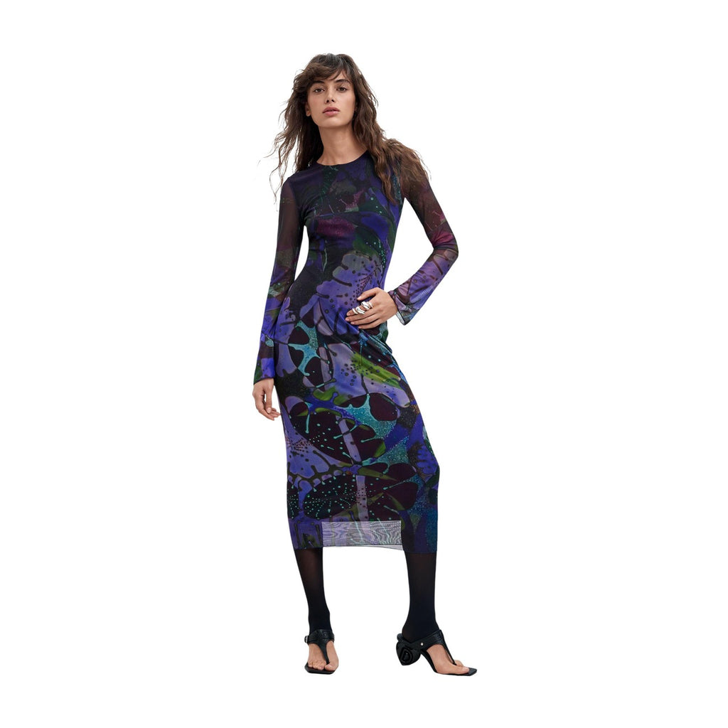 Desigual — Kleid Leafs Lacroix violett für Damen