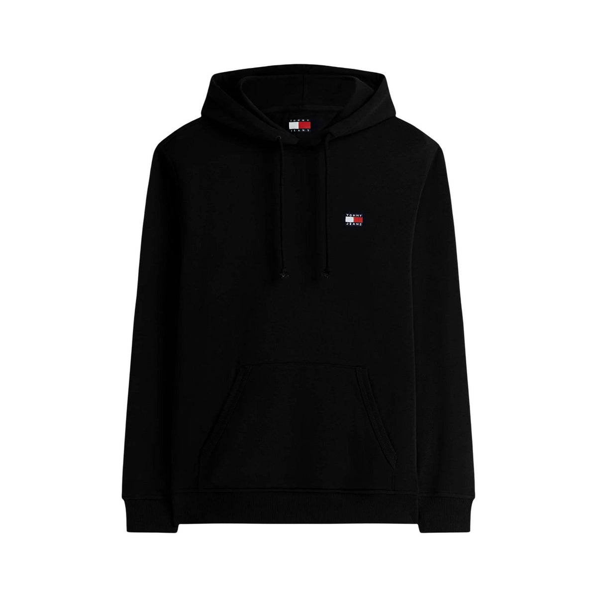 Tommy Jeans – Schwarzer Kapuzenpullover mit Kängurutasche für Herren