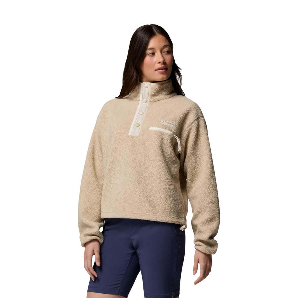 Columbia — Polaire Helvetia II Cropped Half Snap beige femme