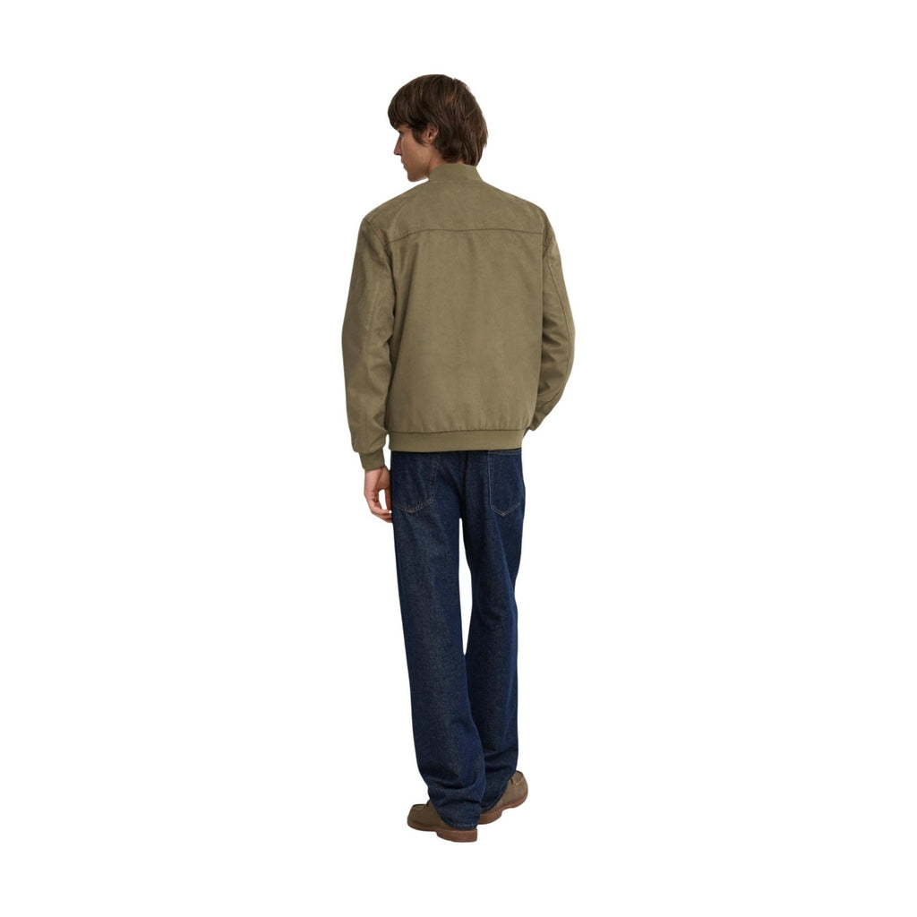 Only & Sons — Bomber Lucas effet daim vert homme — vue 3