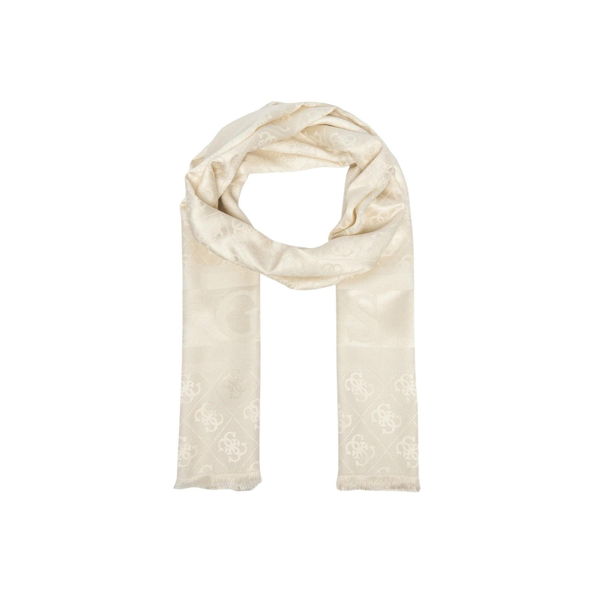 Guess — Écharpe Samantha 70 × 180 cm jacquard femme — Blanc