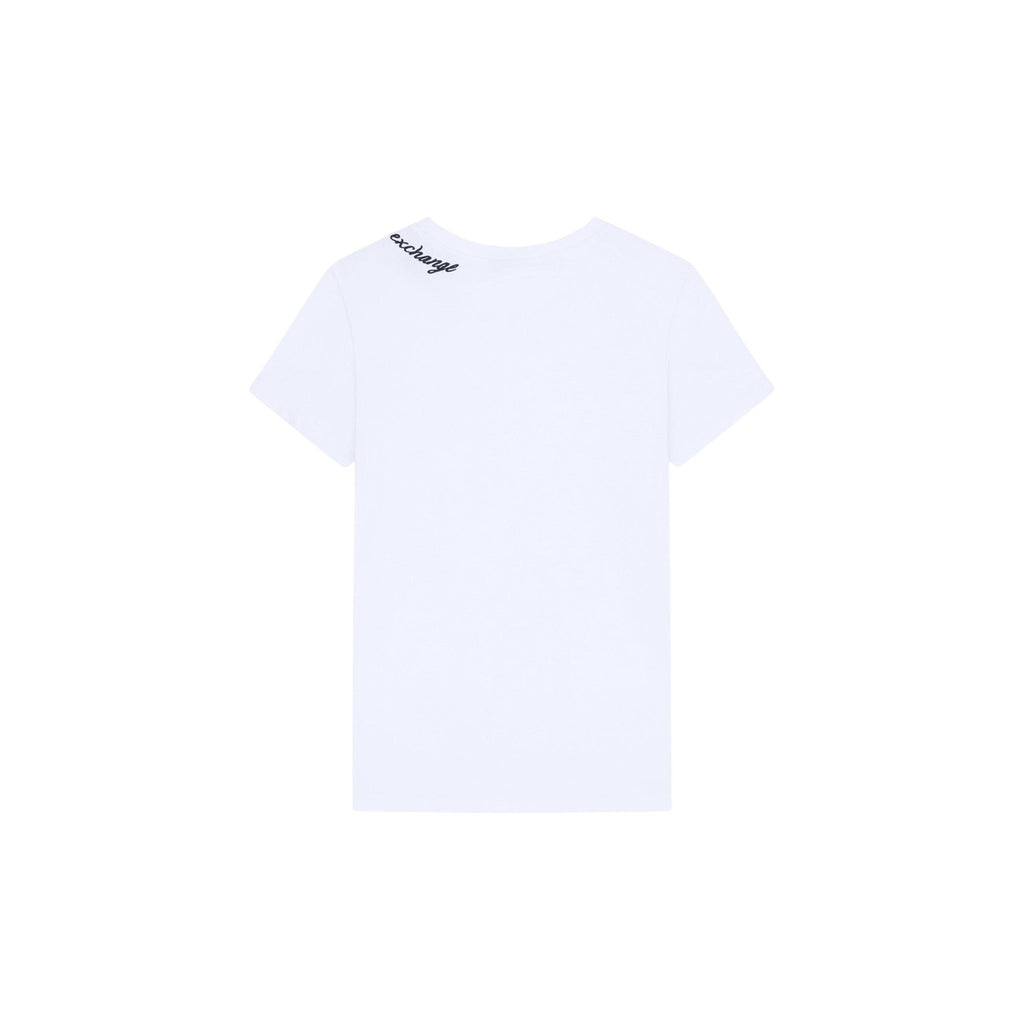 Armani Exchange — Damen-T-Shirt aus weißer Baumwolle — Ansicht 5