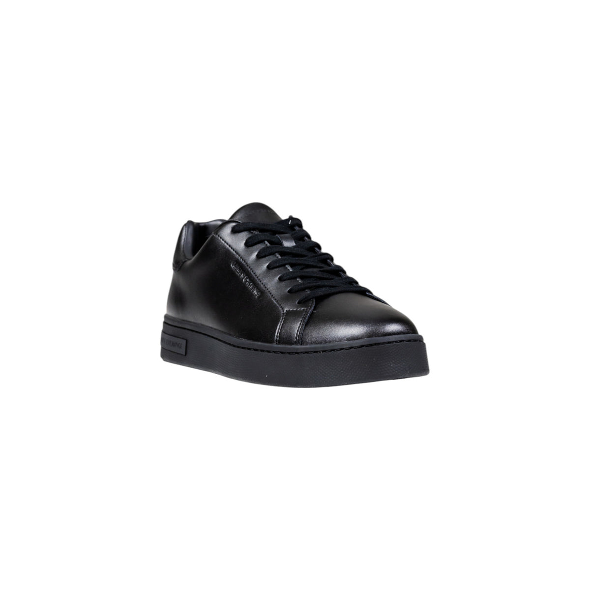 Armani Exchange — Men’s black leather sneakers — view 2