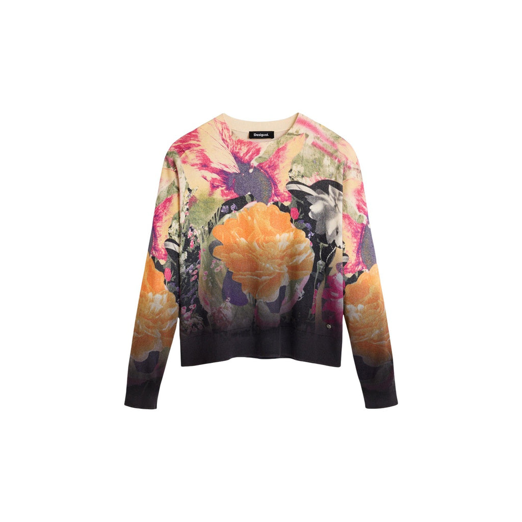Desigual — Pull Rose Dégradé Lacroix noir femme — vue 5