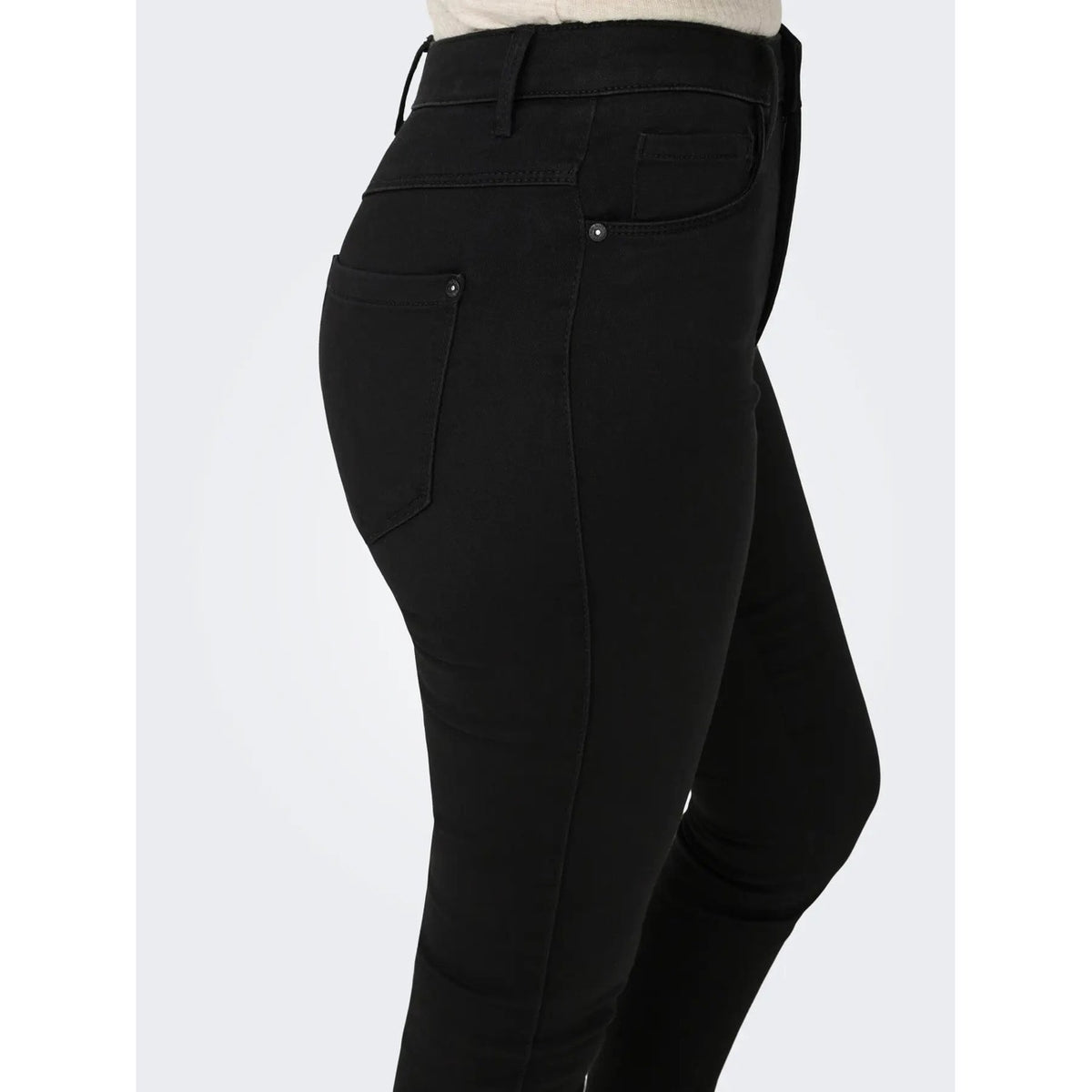 Only — Zwarte ONLROYAL skinny jeans met hoge taille voor dames — afbeelding 4
