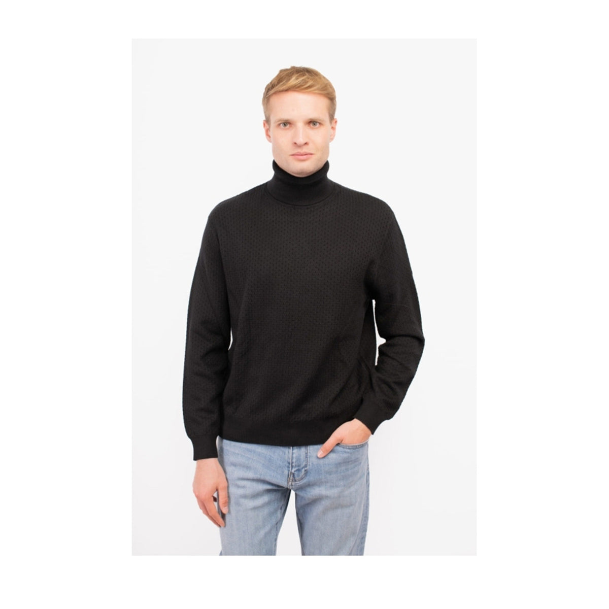 Armani Exchange — Pull col montant noir B_44831 homme — vue 4