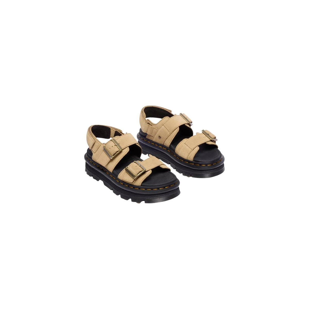 Dr. Martens — Sandales Zebzag en cuir beige femme — vue 3