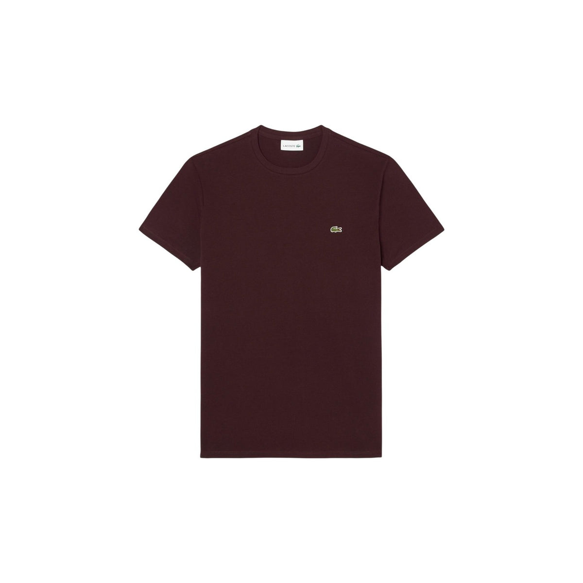Lacoste — T-shirt Pima TH6709 bordeaux homme — vue 4