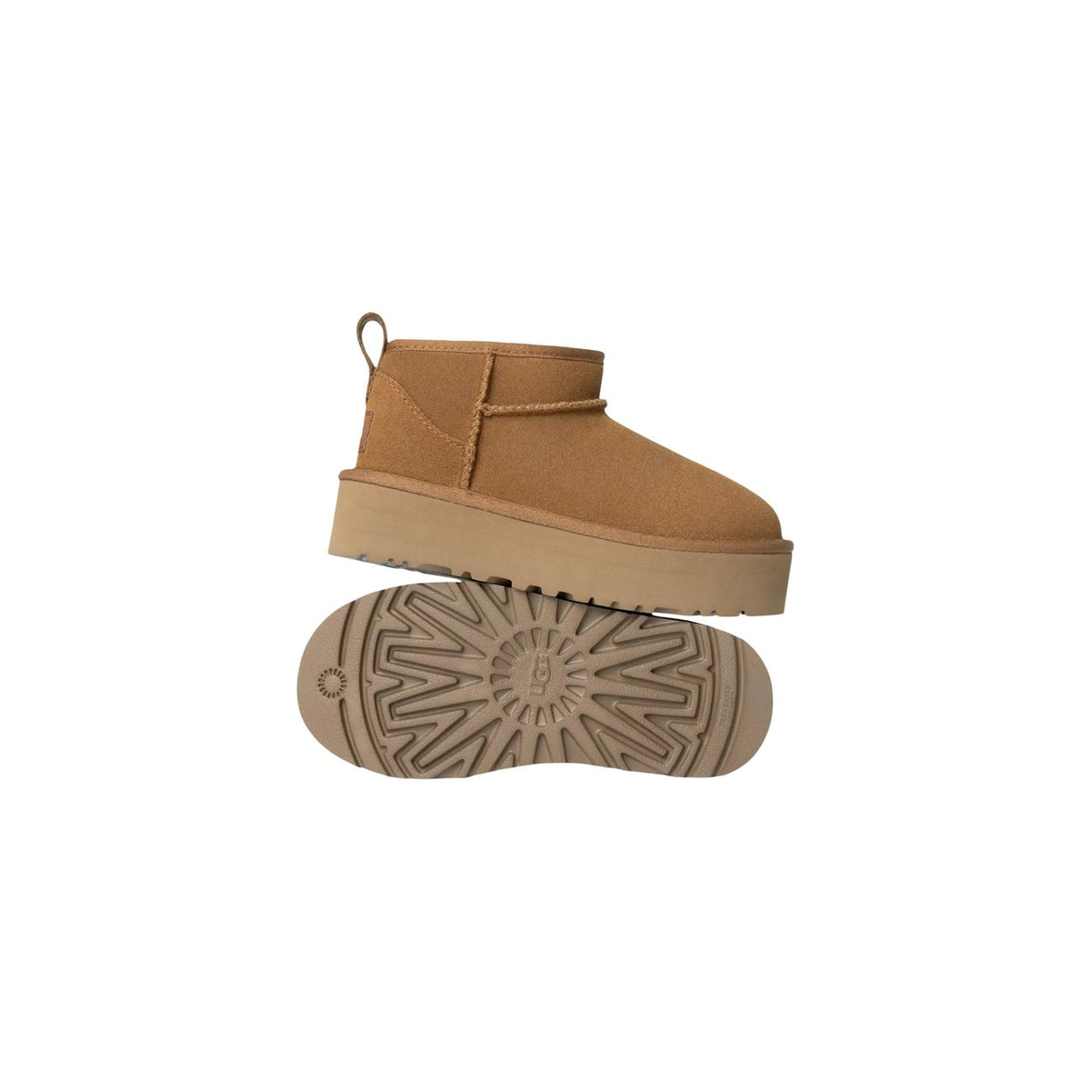 UGG — Bottes Classic Ultra Mini Platform beige enfant — vue 3