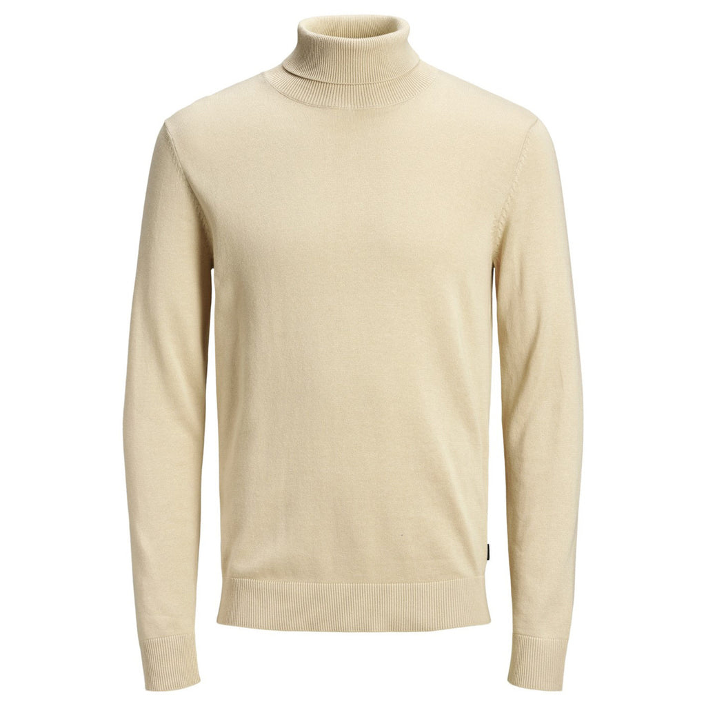 Jack & Jones — Emil beige turtleneck sweater for men