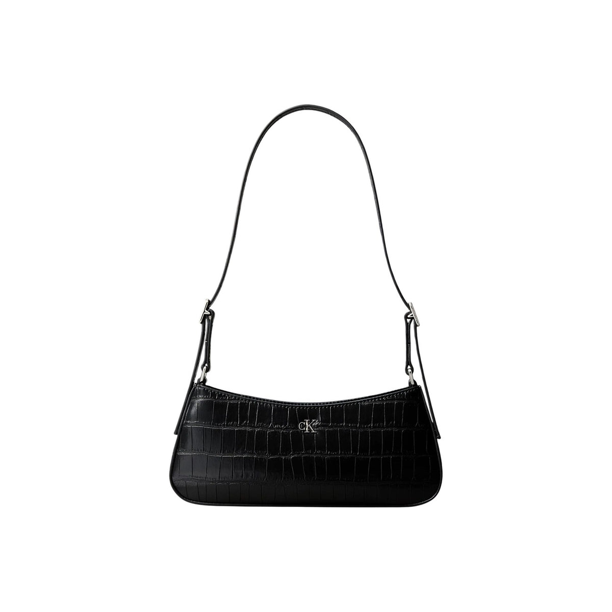 Calvin Klein — Sac épaule CK Croc Small femme — Noir