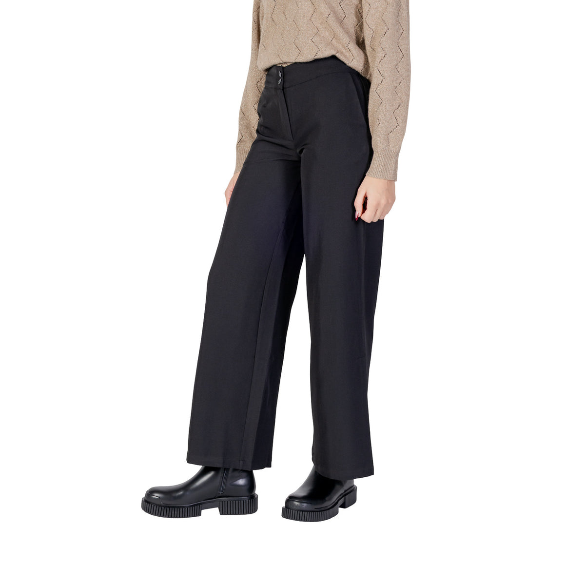 Jacqueline de Yong — Women's black Dora pants — view 2