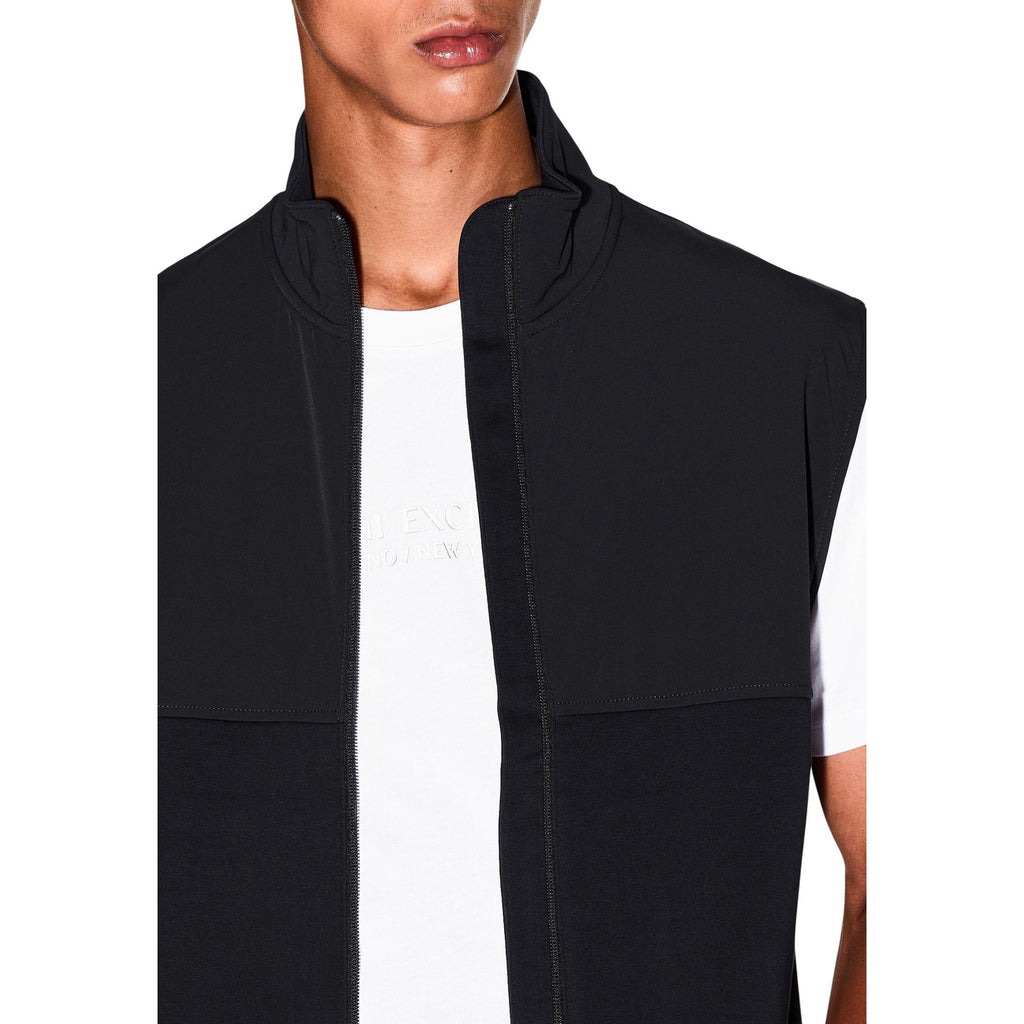 Armani Exchange — Men’s black zipped sweatshirt — view 4