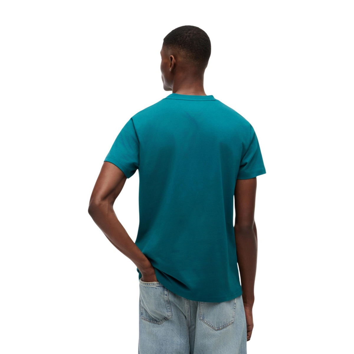 Tommy Jeans — Men’s green round-neck organic cotton T-shirt — view 3