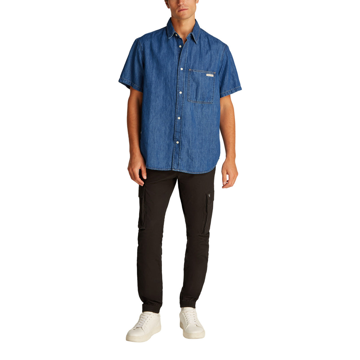 Calvin Klein Jeans — Chemise J30J327178 Bleu azur homme — vue 3
