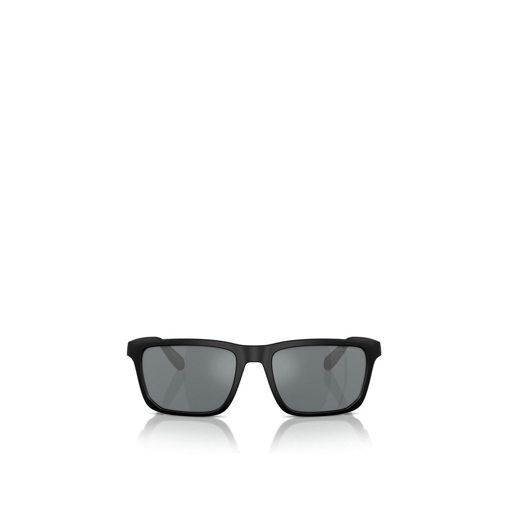 Emporio Armani — Rechthoekige zonnebril voor heren van zwart acetaat 57 mm — afbeelding 5