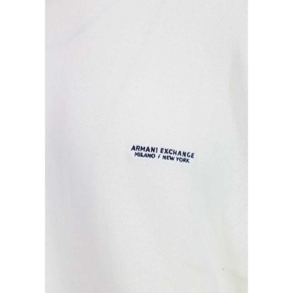 Armani Exchange — Pull en coton blanc homme — vue 2