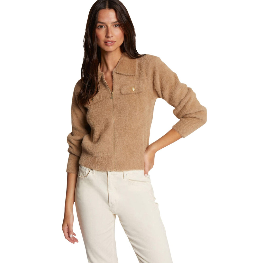 Morgan — Pull beige manches longues femme