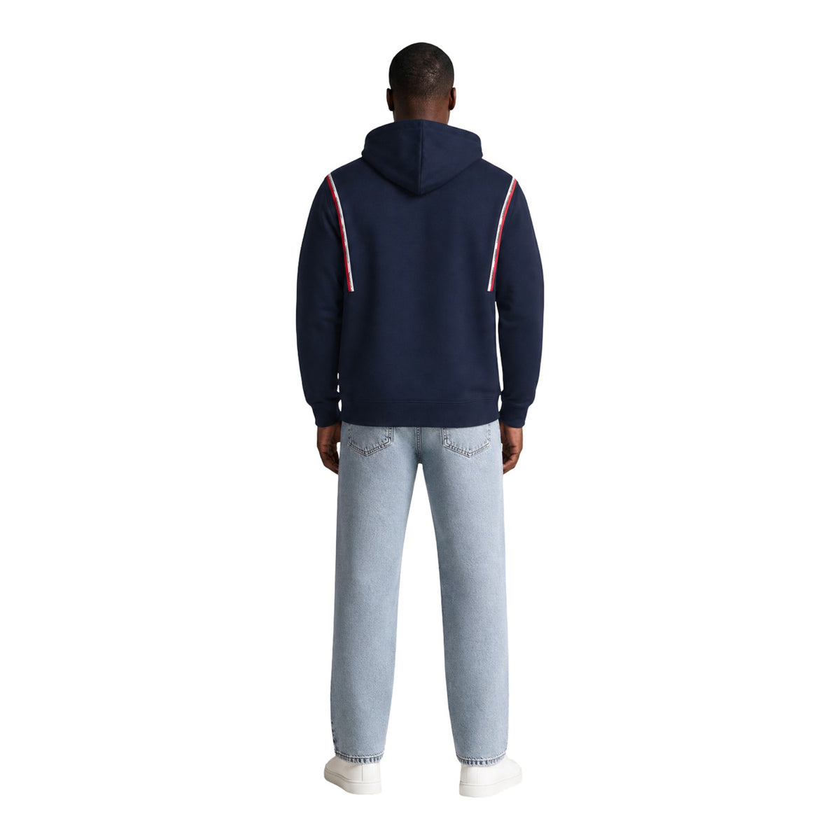 Tommy Jeans — Men's long-sleeved blue hoodie — view 3