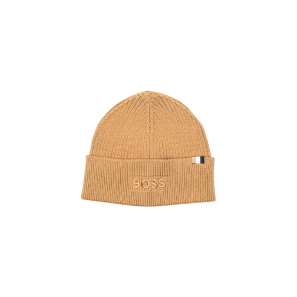 BOSS — Bonnet Magico_R beige coton-laine homme