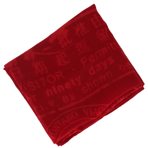 Alviero Martini — Écharpe imprimée rouge femme — vue 2
