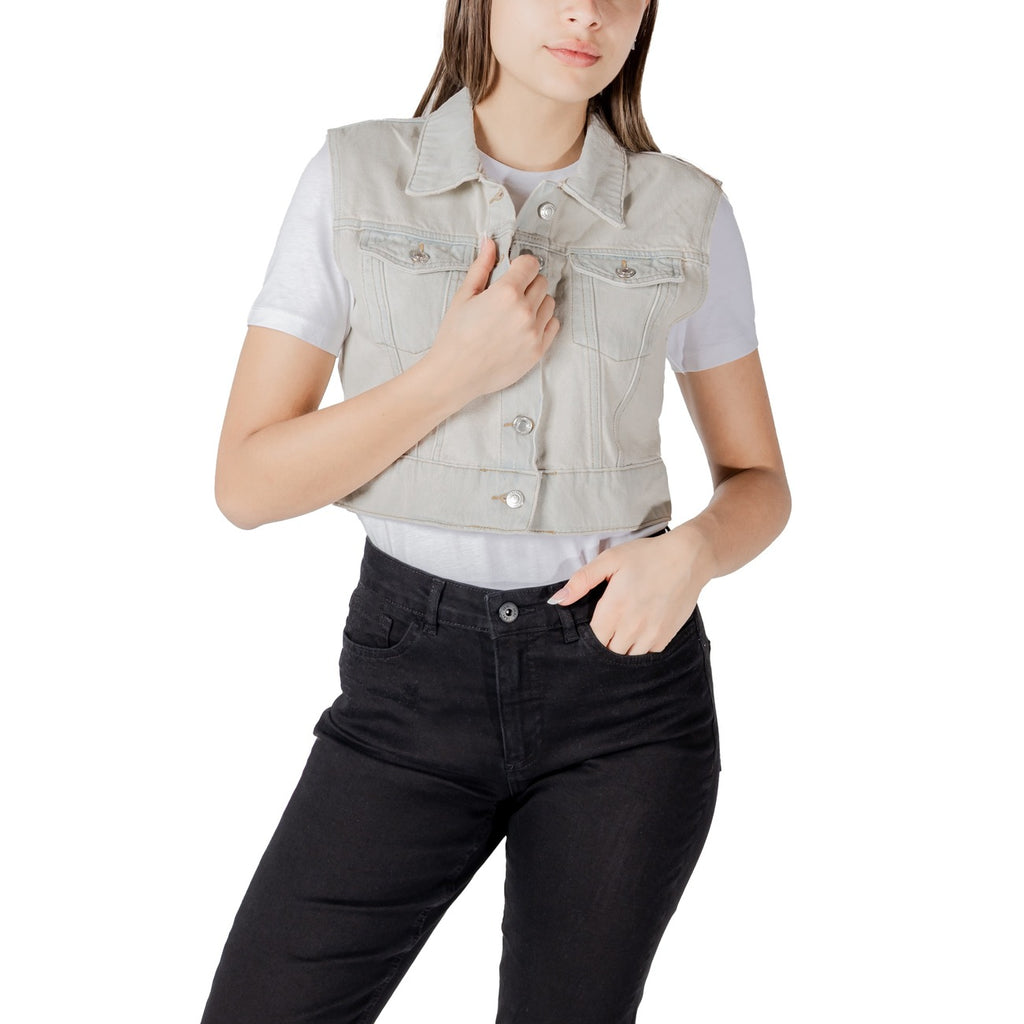Only — Vest ref. 15341352 beige woman — view 5