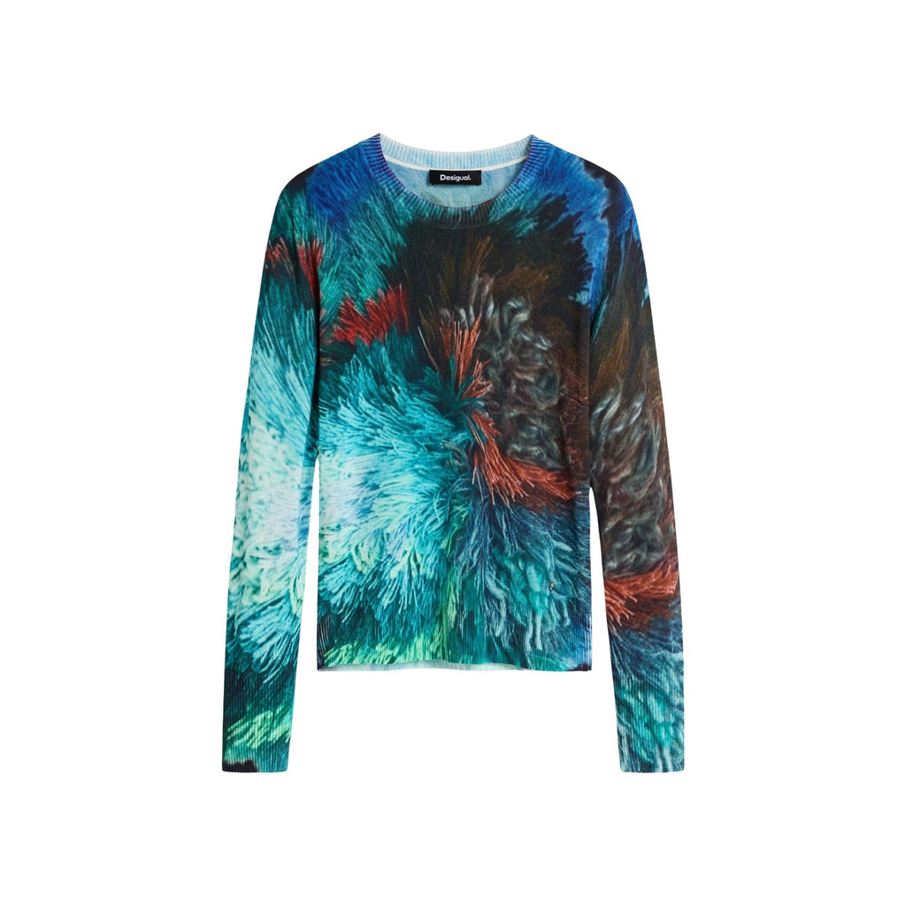 Desigual — Damen-Pullover Pompom Lacroix blau — Ansicht 5