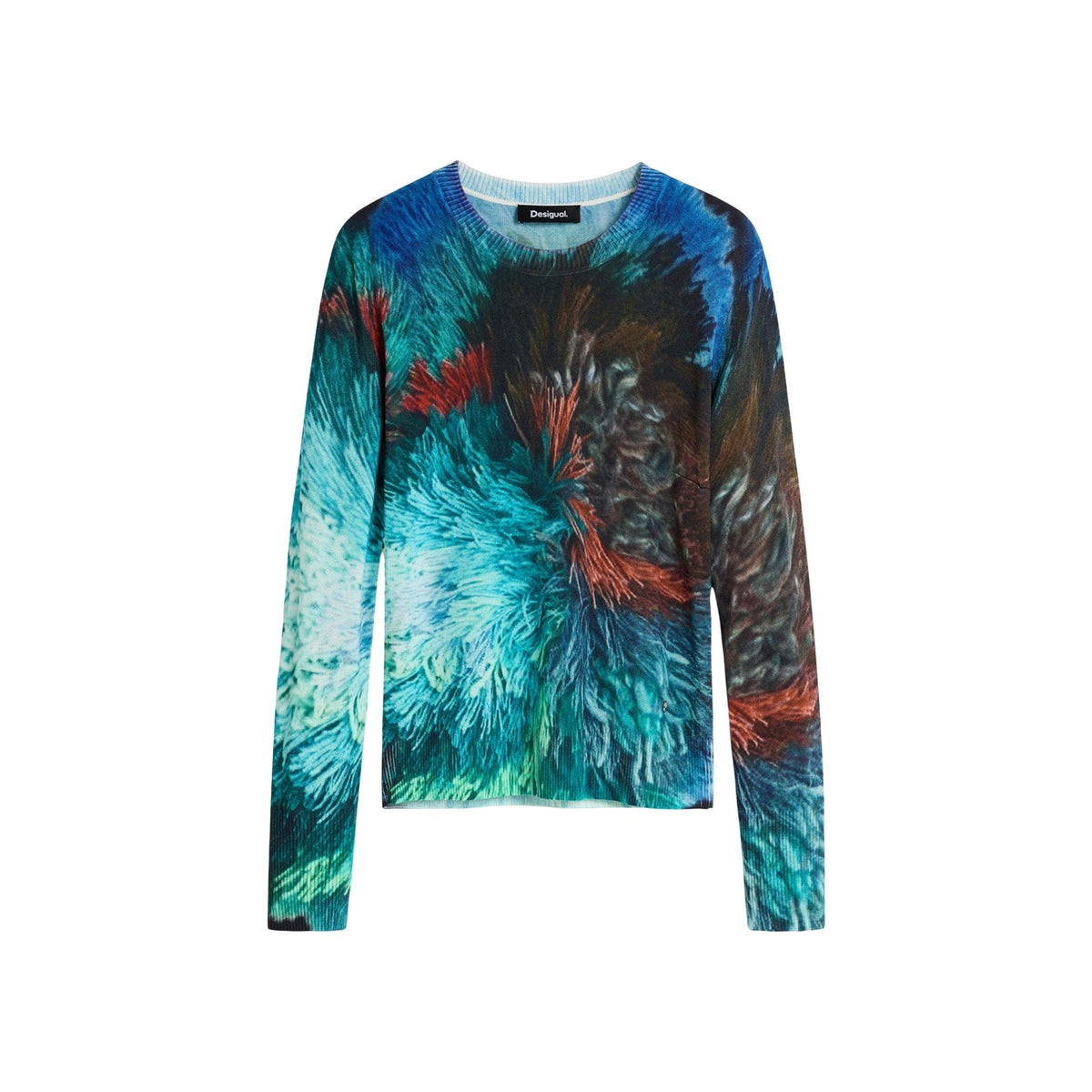 Desigual — Damen-Pullover Pompom Lacroix blau — Ansicht 5