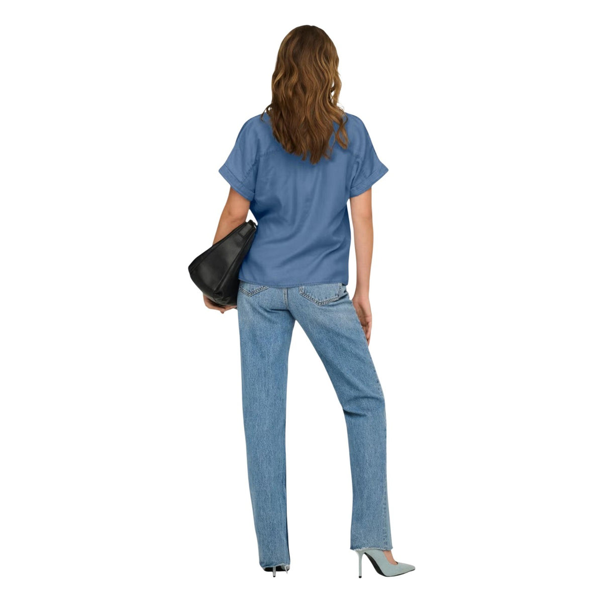 Only — Blouse ONLCHARIS bleu femme — vue 3