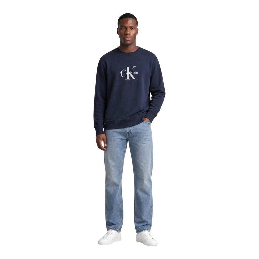 Calvin Klein Jeans — Blauw sweatshirt met print voor heren — afbeelding 5
