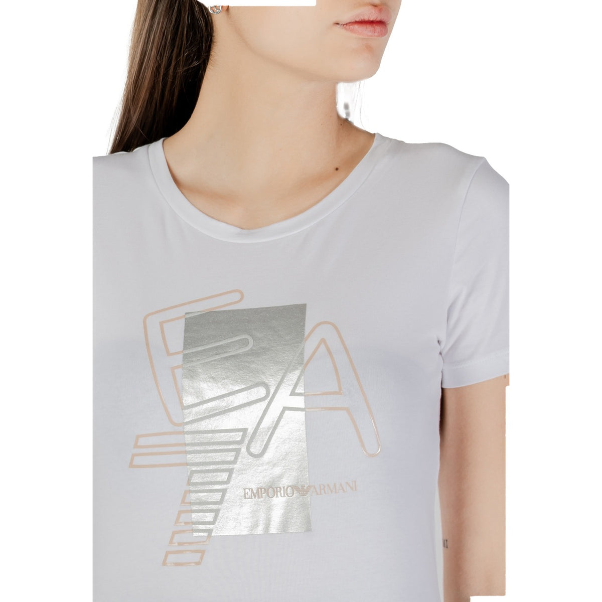 EA7 — T-shirt blanc femme — vue 5